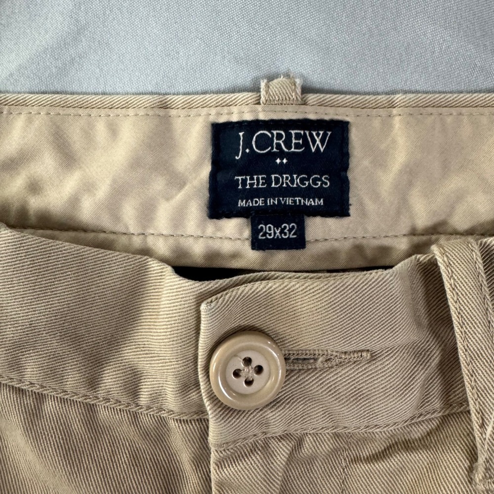 J Crew The Driggs Chino‎ Pants Khaki Mens 29x32 (30x30) Slim Fit Career Work - Picture 4 of 13